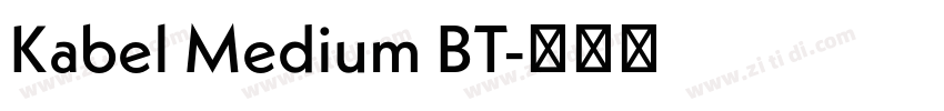 Kabel Medium BT字体转换